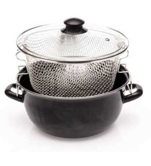 ESSAN SİYAH CAM KAPAK FRİTÖZ AZAK (4767)