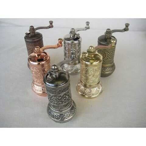 Osmanlı Motifli Kahve ve Baharat Değirmeni Gümüş (477477)