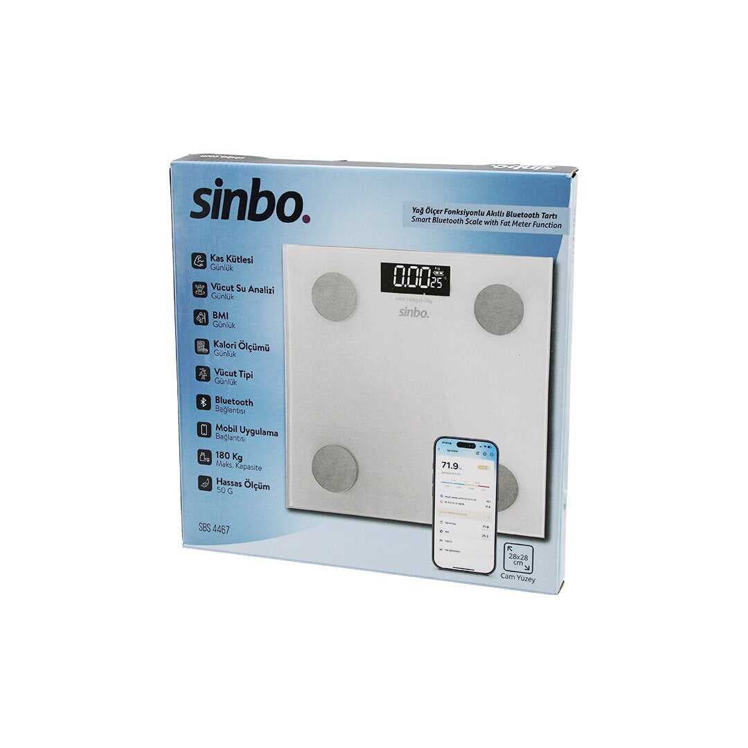 YAĞ ÖLÇERAKILLI BLUETOOTH CAM BASKÜL PİLLİ 180KG/50GR 28X28CM 8-KİŞİ HAFIZA LCD EKRAN GÖSTERGE SBS-4467 (5430)