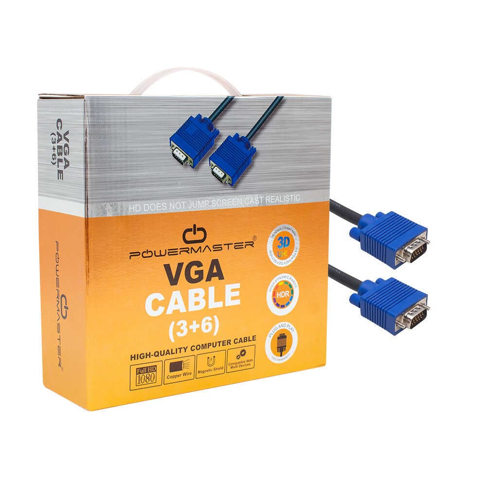VGA KABLO 15 PİN 3+6 ERKEK/ERKEK 15M KUTULU (4767)