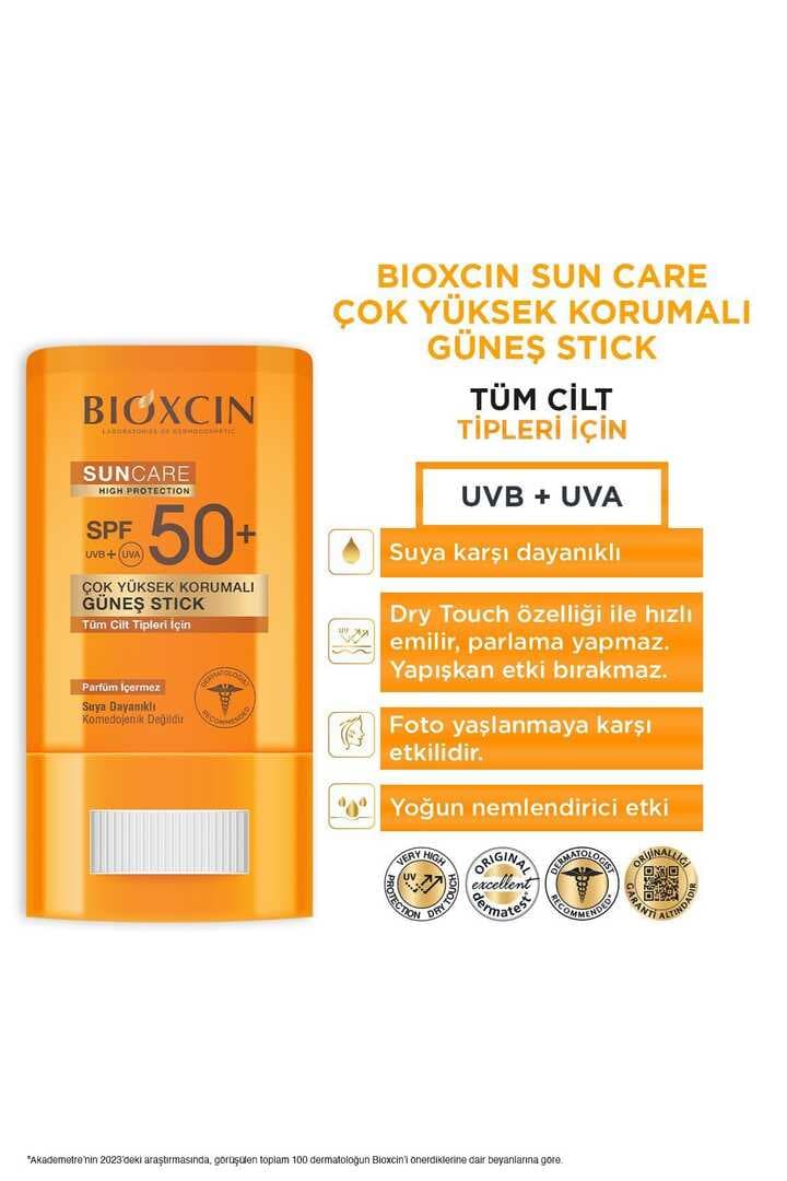 Bioxcin Sun Care Stick SPF 50 Hassas Bölgeler İçin Yüksek Korumalı Güneş Kremi