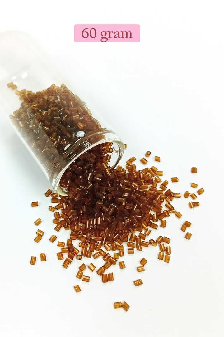 Kesme Cam Boncuk 2mm - 60 Gram - Şeffaf Açık Kahve - BNC391