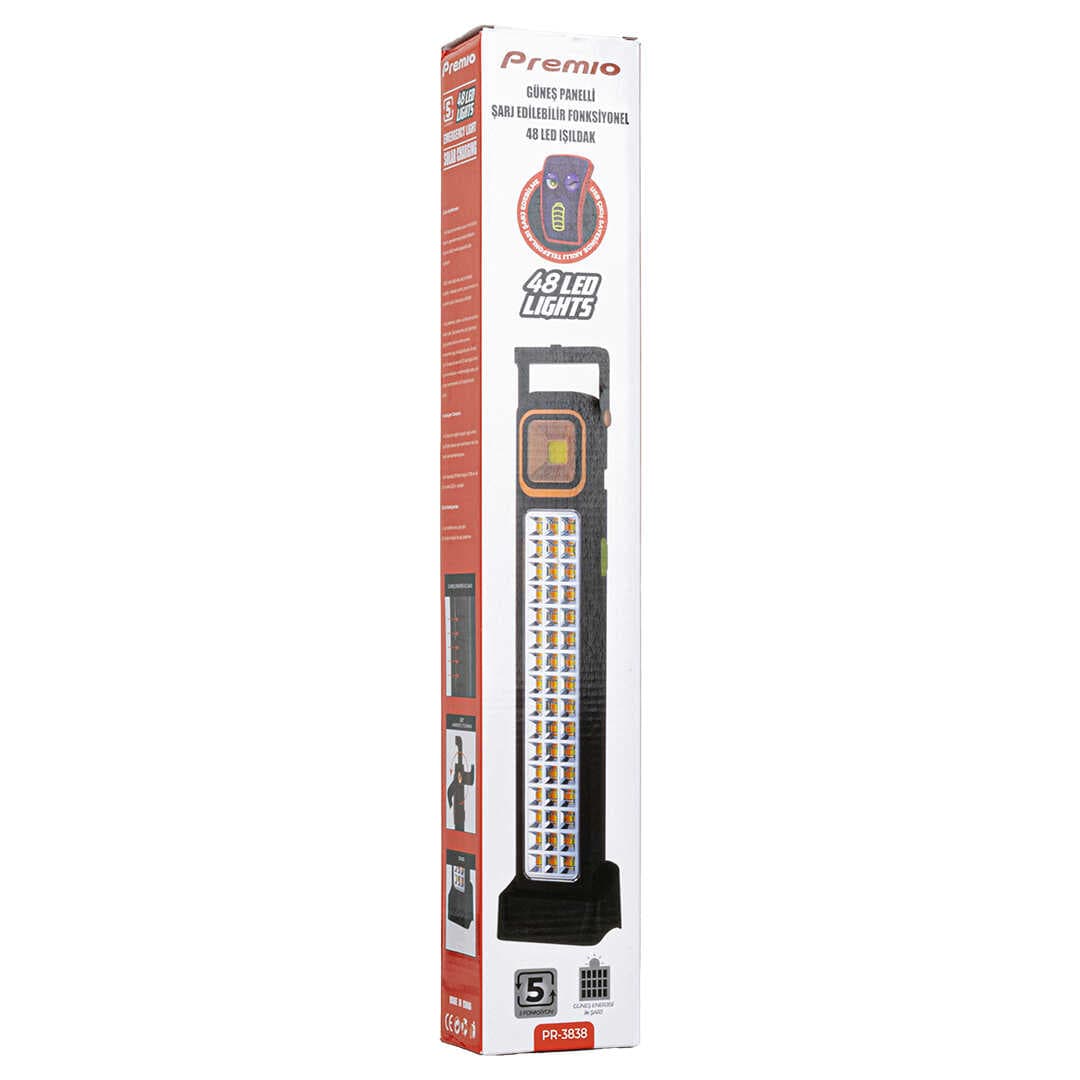 2 WATT COB LED + 48 LEDLİ SOLAR ŞARJLI IŞILDAK (4767)