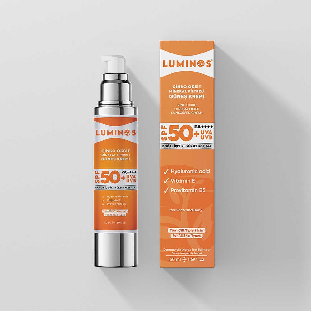 Luminos Çinko Oksit Mineral Filtreli Spf 50 Doğal Güneş Kremi - 50ml