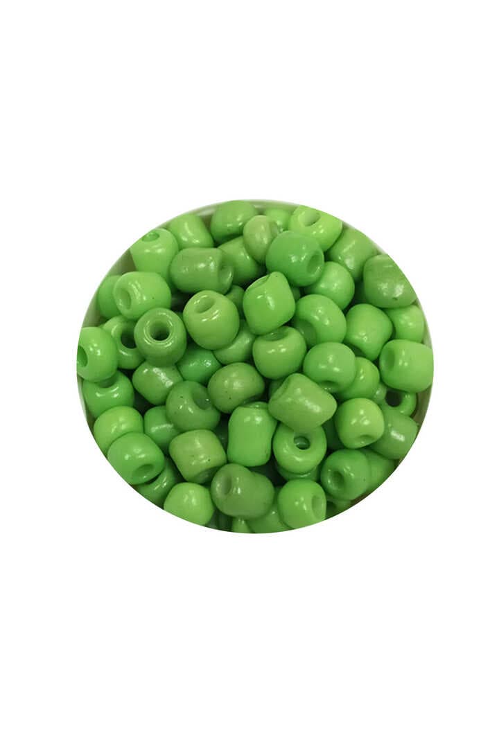 Dökme Cam Kum Boncuk Büyük Boy (6/0) 4 mm - 60 Gram - Yeşil - BNC108