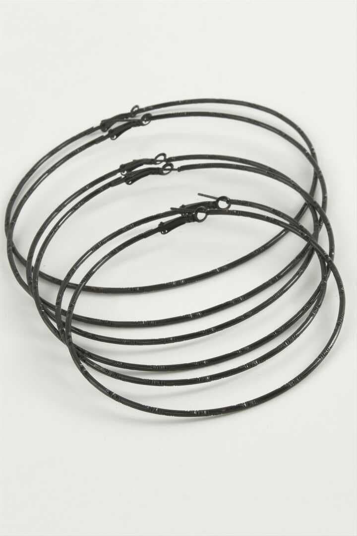 Noktalı Metal Halka Küpe 6 Adet