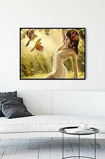 (11673) Kız Saatsal Çerçeveli Tablo 2 (21x30cm)