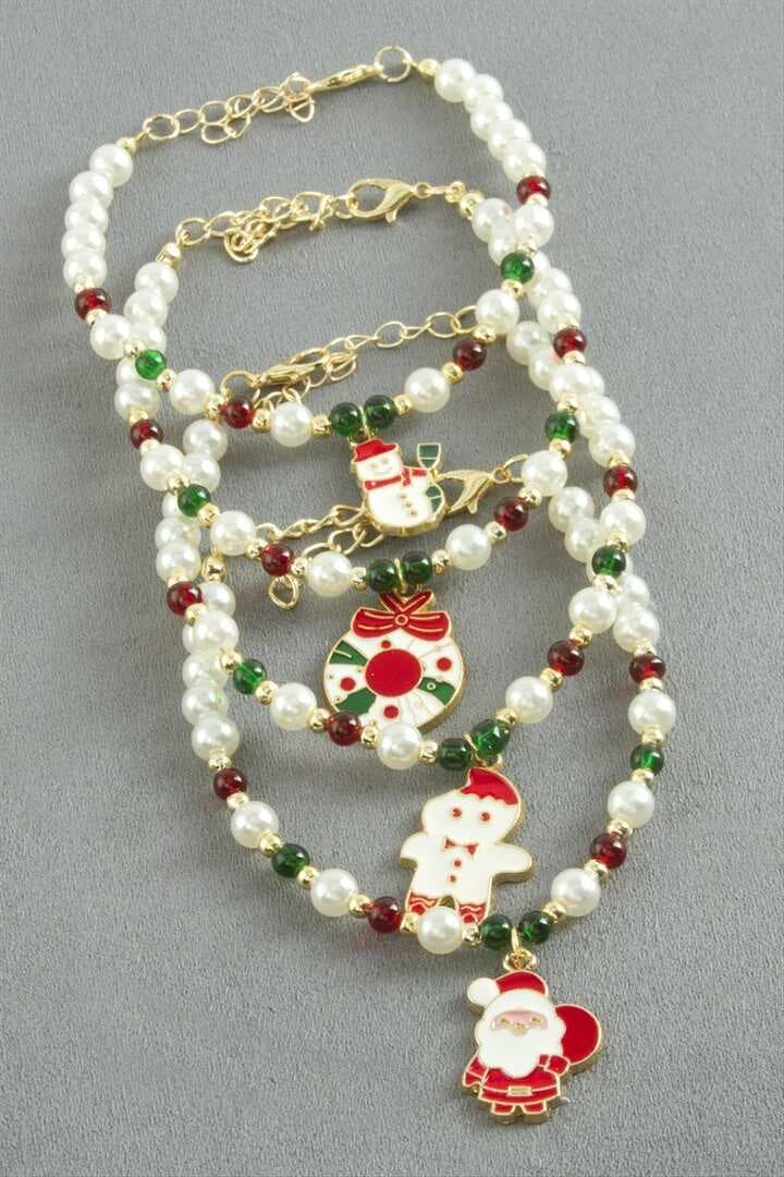 Karışık İnci Yılbaşı Bilekliği