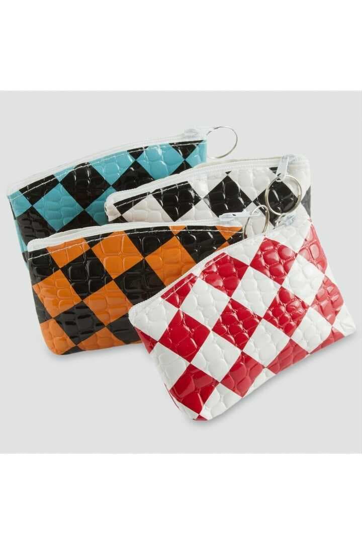 Kare Benekli Bozuk Para Cüzdanı