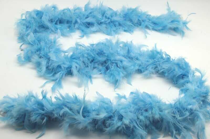 Bebek Mavisi Kabarık Tüylü Otriş Boa Dekorasyon Tüy 180 cm (5430)