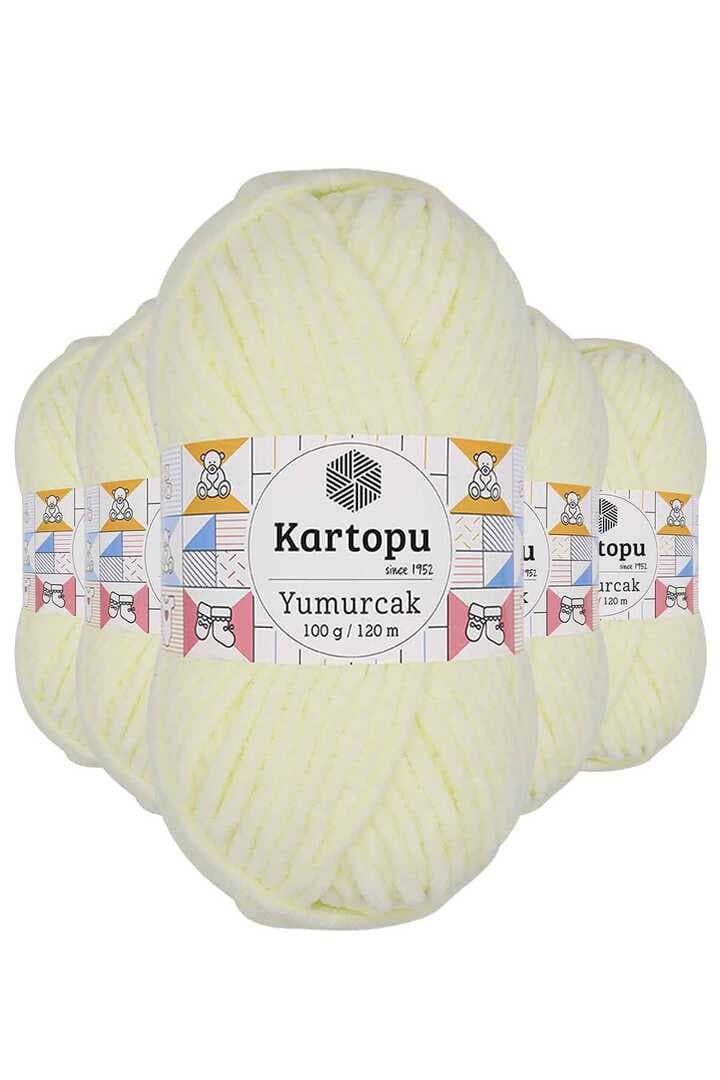 5 Adet Yumurcak Kadife El Örgü İpi Krem K335