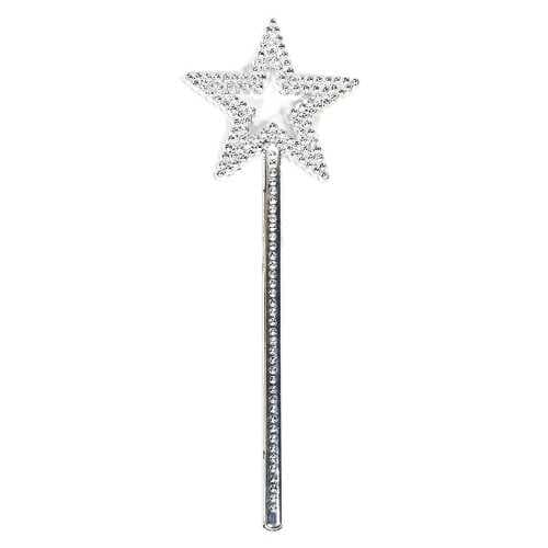 Yıldız Model Peri Asası Melek Asası Prenses Asası Metalize Gümüş Renk