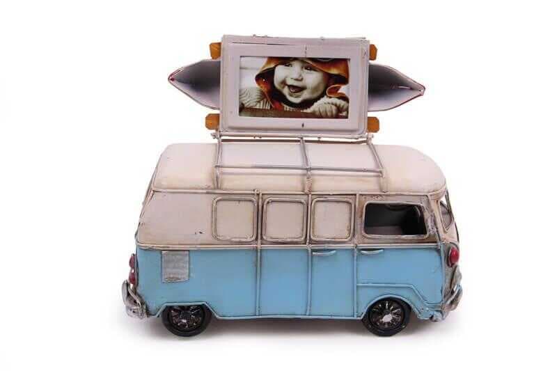Dekoratif Metal Minibüs Çerçeveli ve Kumbaralı Hediyelik (1371) (477477)