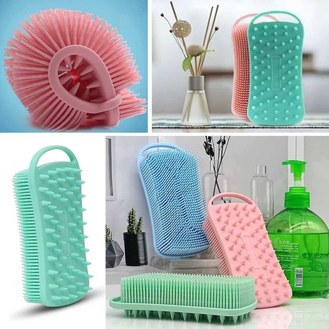 Kendiliğinden Askılı Peeling ve Masaj Etkili Silikon Banyo Vücut Fırçası (5430)