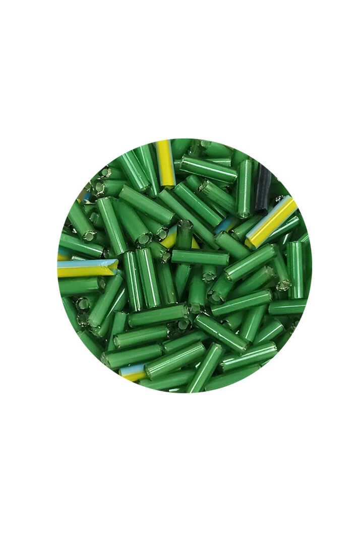 Uzun Boru Kesme Boncuk Çap 2mm Uzunluk 10 mm - 20 Gram - Yeşil - BNC256