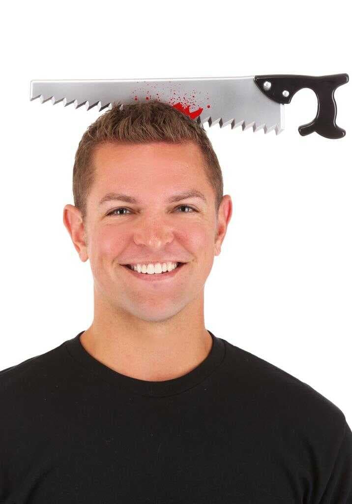 Nessiworld Kafaya Saplanmış Halloween Kanlı Testere Şaka Tacı