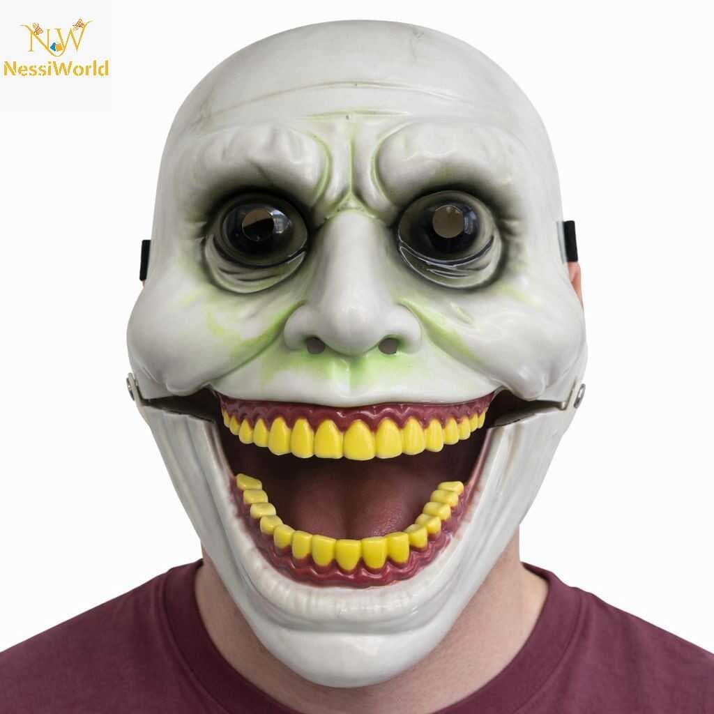 Hareketli Çene Mekanizmalı Korku Maskesi Yeşil