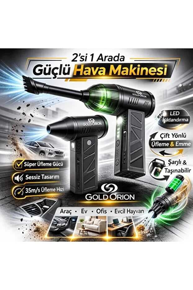 Mini Şarjlı Hava Üfleyici ve Vakumlu El Süpürgesi (5430)