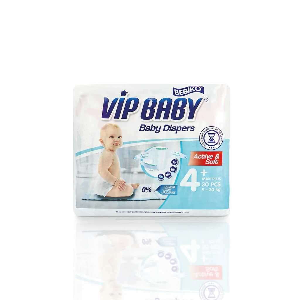BEBIKO VIP BABY Active & Soft 4 Maxi Plus 120 Adet Bebek Bezi