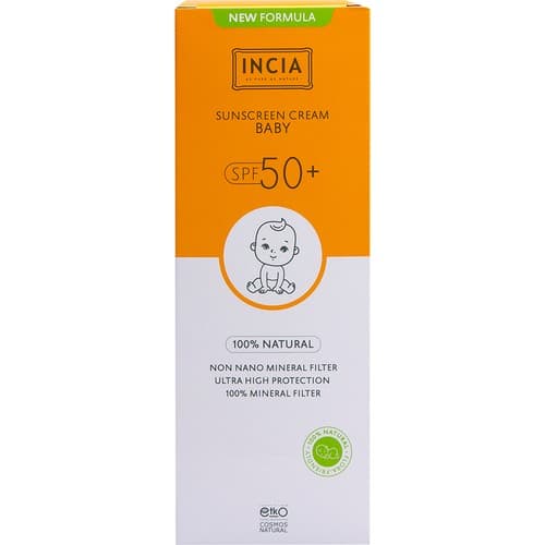 Incia Bebek Için Güneş Kremi Gkf 50+Güvenli Güneş Filtreleri 50ML