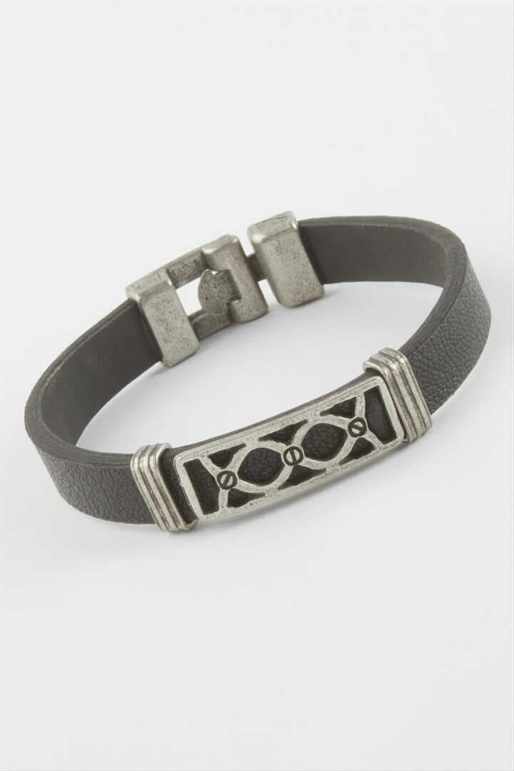 Sonsuzluk Suni Deri Bileklik