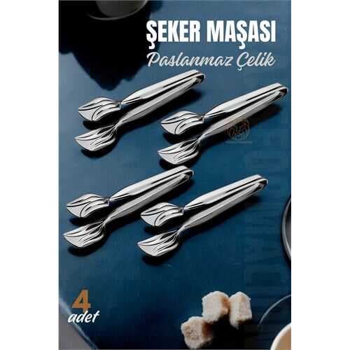 Turk Şeker Maşası Paslanmaz Çelik 4 ADET