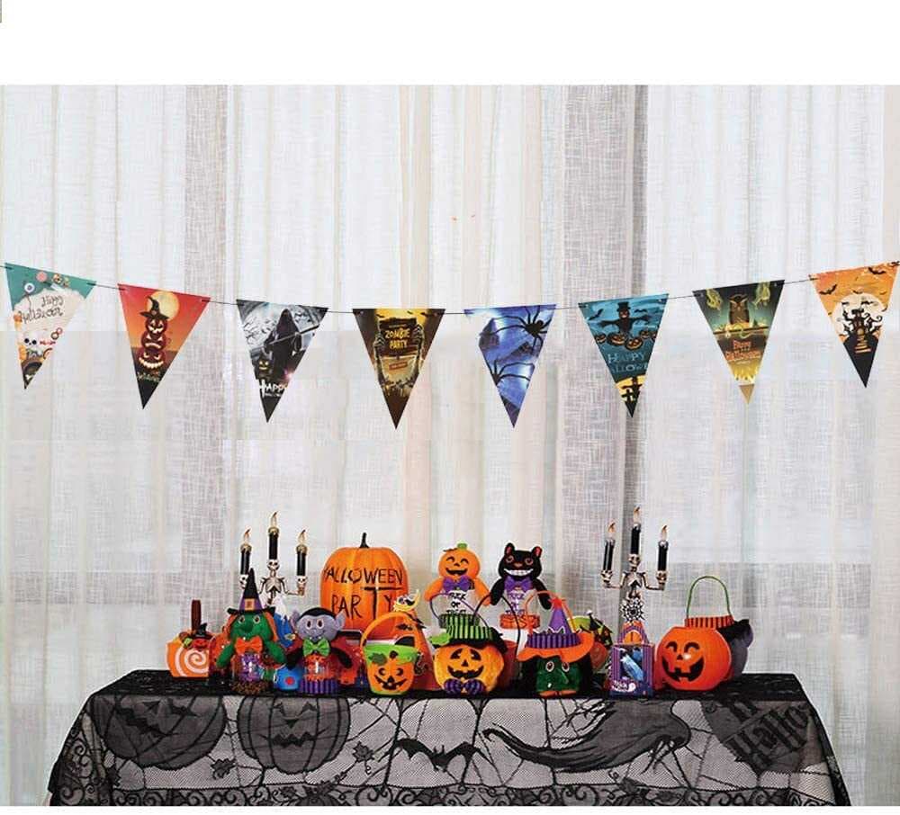 Cadılar Bayramı Halloween Flama Bayrak Banner Süs 8 li 3 Metre (5430)