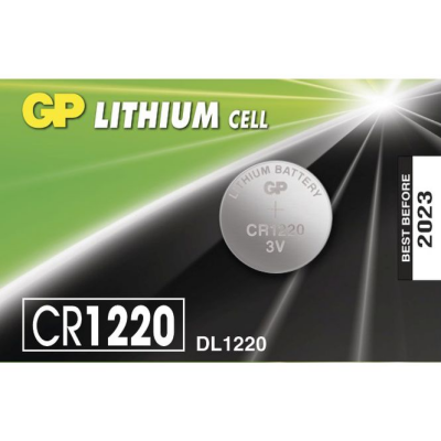 GP LITHIUM CELL CR-1220 DL-1220 PARA PİLİ 3V 5Lİ KART (5430)