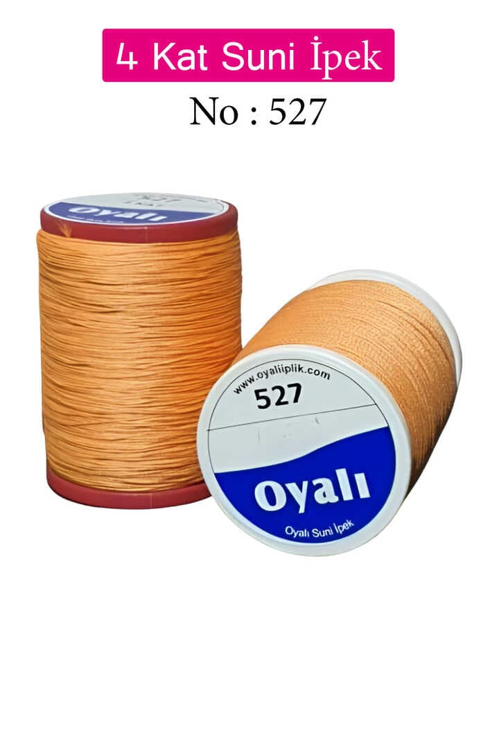Oyalı 4 Kat Suni İpek İplik İğne Oyası Boncuk İpi Tığ Oyası No:527