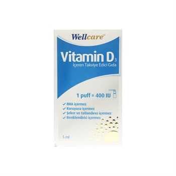 Wellcare Vitamin D3 400 IU 5 ML