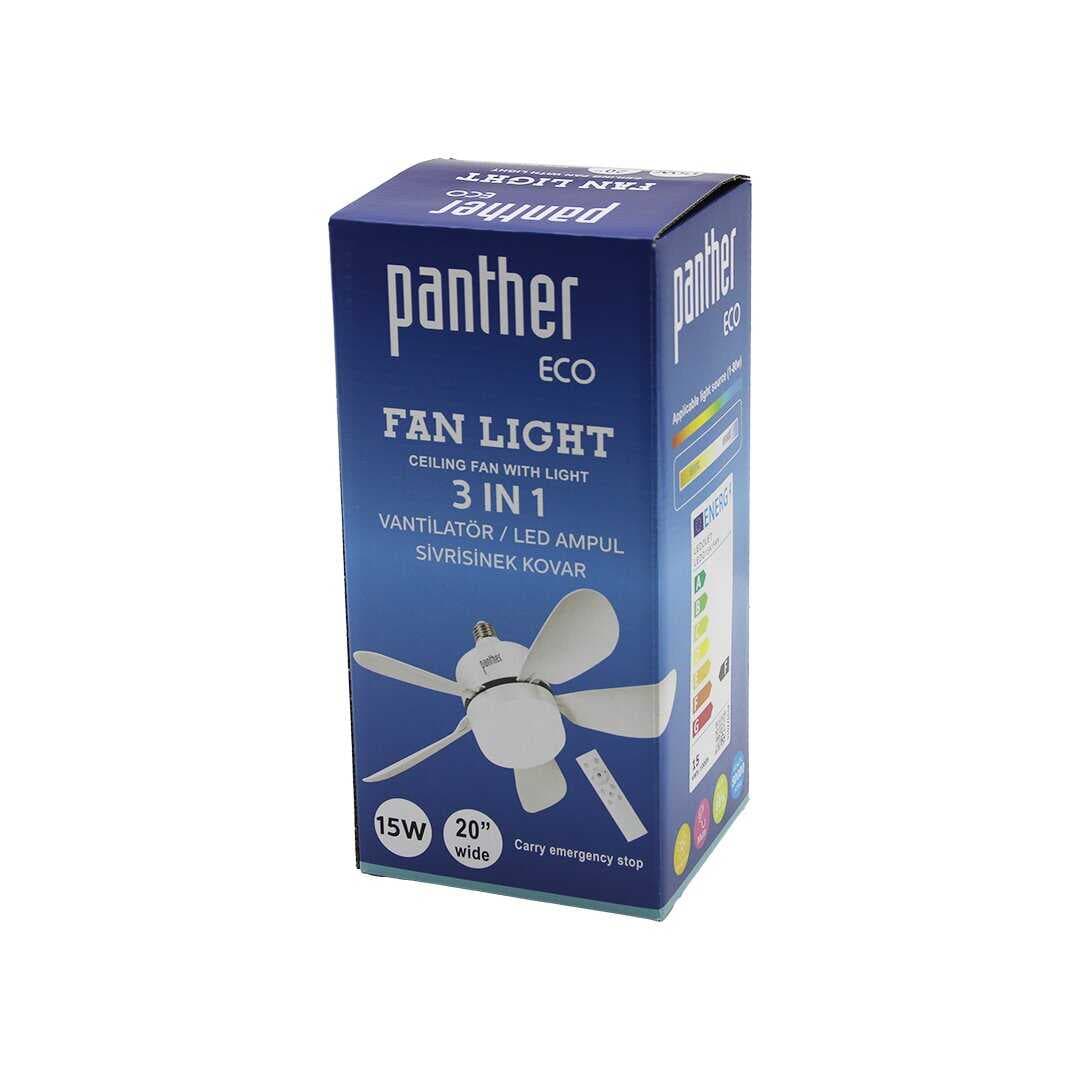 3İN1 VANTİLATÖR - LED AMPUL - SİVRİSİNEK KOVAR KUMANDALI 20 İNÇ 15W 3-KADEME HIZ 18X52CM BRKT-137252 (5430)