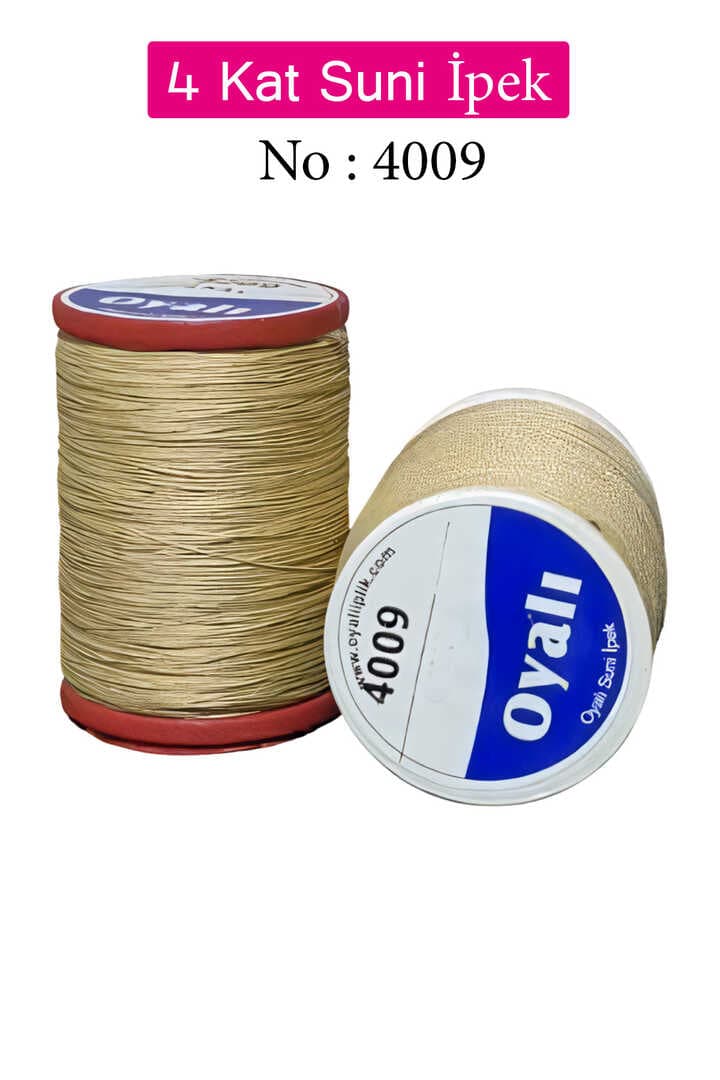 Oyalı 4 Kat Suni İpek İplik İğne Oyası Boncuk İpi Tığ Oyası No:4009