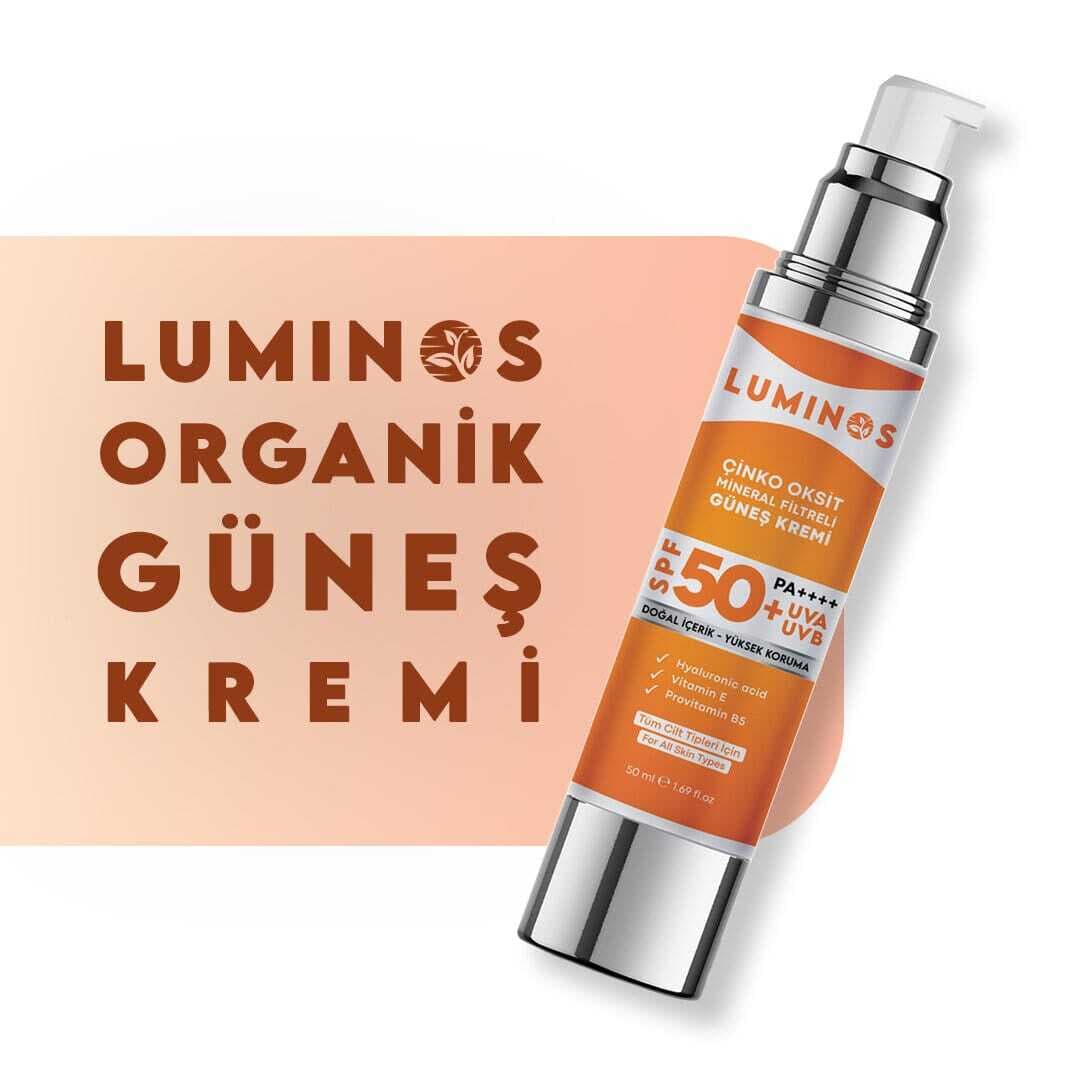 Luminos Çinko Oksit Mineral Filtreli Spf 50 Doğal Güneş Kremi - 50ml