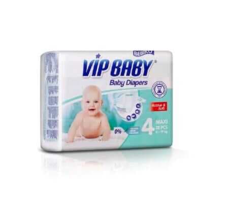 Bebiko Vip Baby Active & Soft Bantlı Bebek Bezi 8 - 19 KG 4 Beden 32 Adet