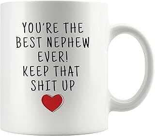 print dore Nephew gifts, gift for nephew, funny gag gift, gift from aunt, nephew gift idea, nephew coffee mug, best nephew ever, best nephew mug