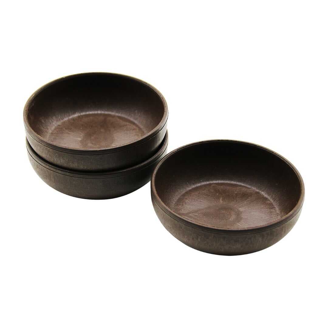 3PCS  NATUREL PLASTİK ÇEREZLİK  ÇAP: 10CM - DERİNLİK: 3CM (5430)