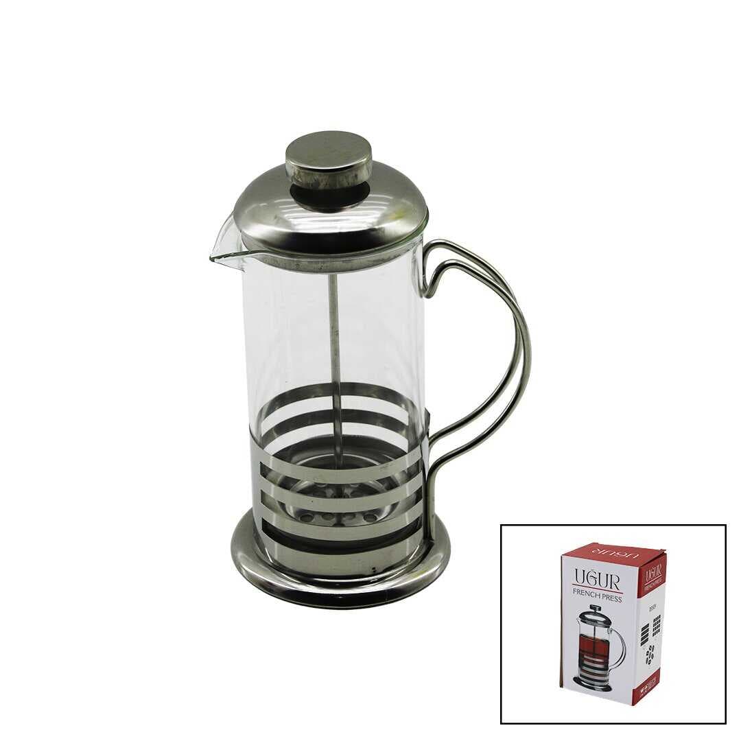 FRECHPRESS METAL KAFES - METAL KAPLAMALI KAPAK 350ML CAM BİTKİ SÜZGEÇİ (5430)
