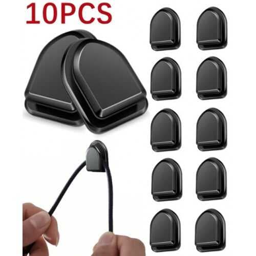 Siyah Çok Amaçlı Yapışkanlı Kanca 10 lu (5430)