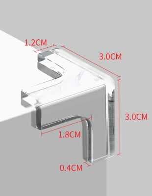 8 li Set Silikon Şeffaf Masa Kenarı Koruma Aparatı