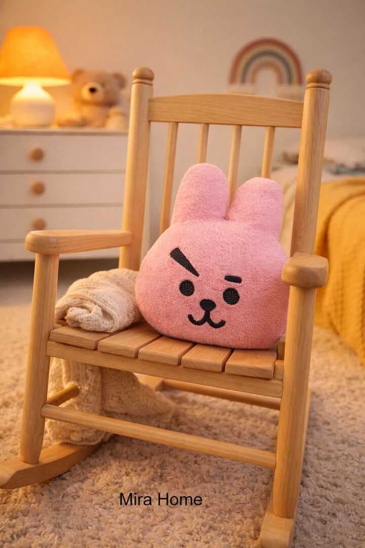 Dekoratif Pelüş Tavşan Çocuk Yastığı  25x30 cm Pembe