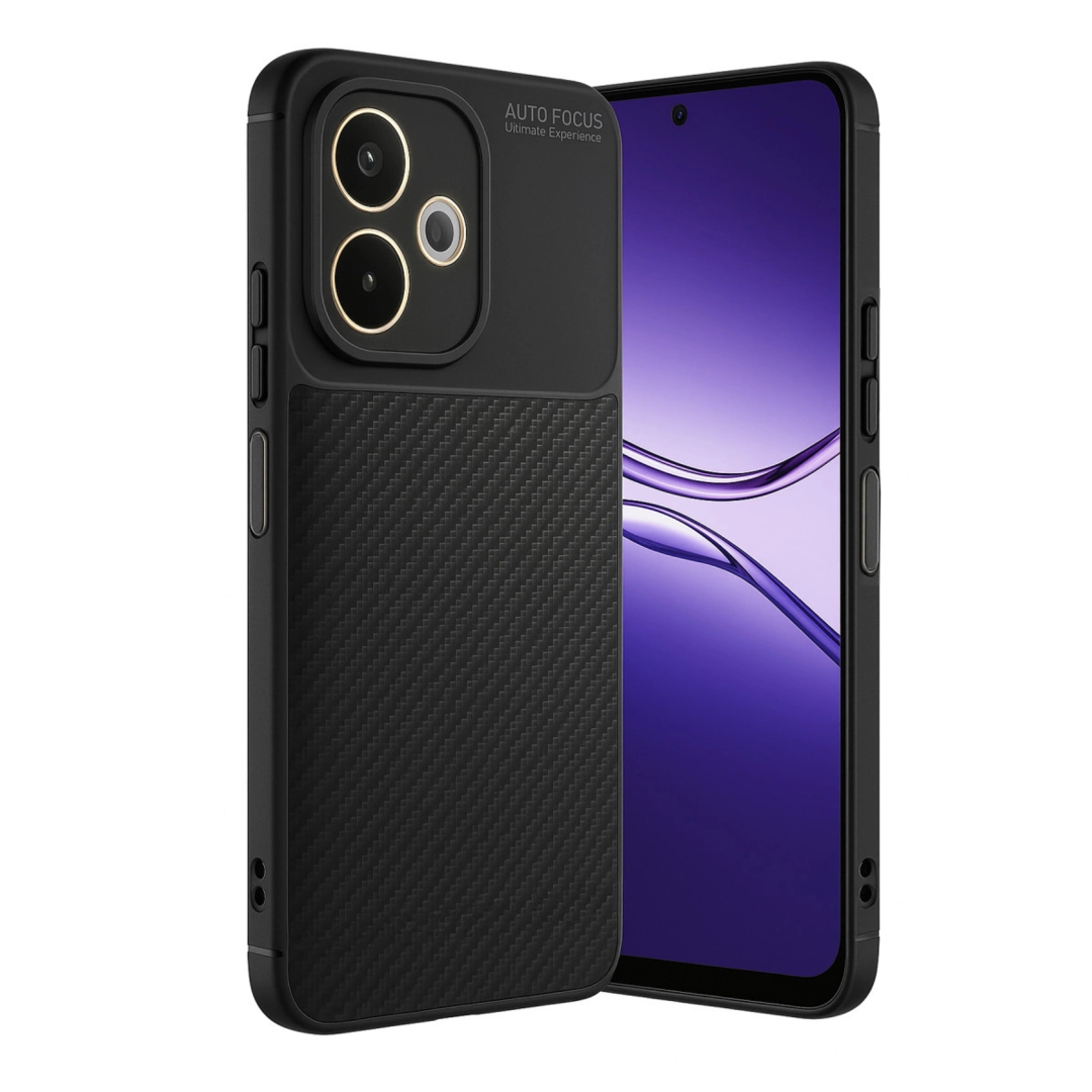 Oppo A5 Pro 4g Kılıf Auto Focus Karbon Kapak - Siyah