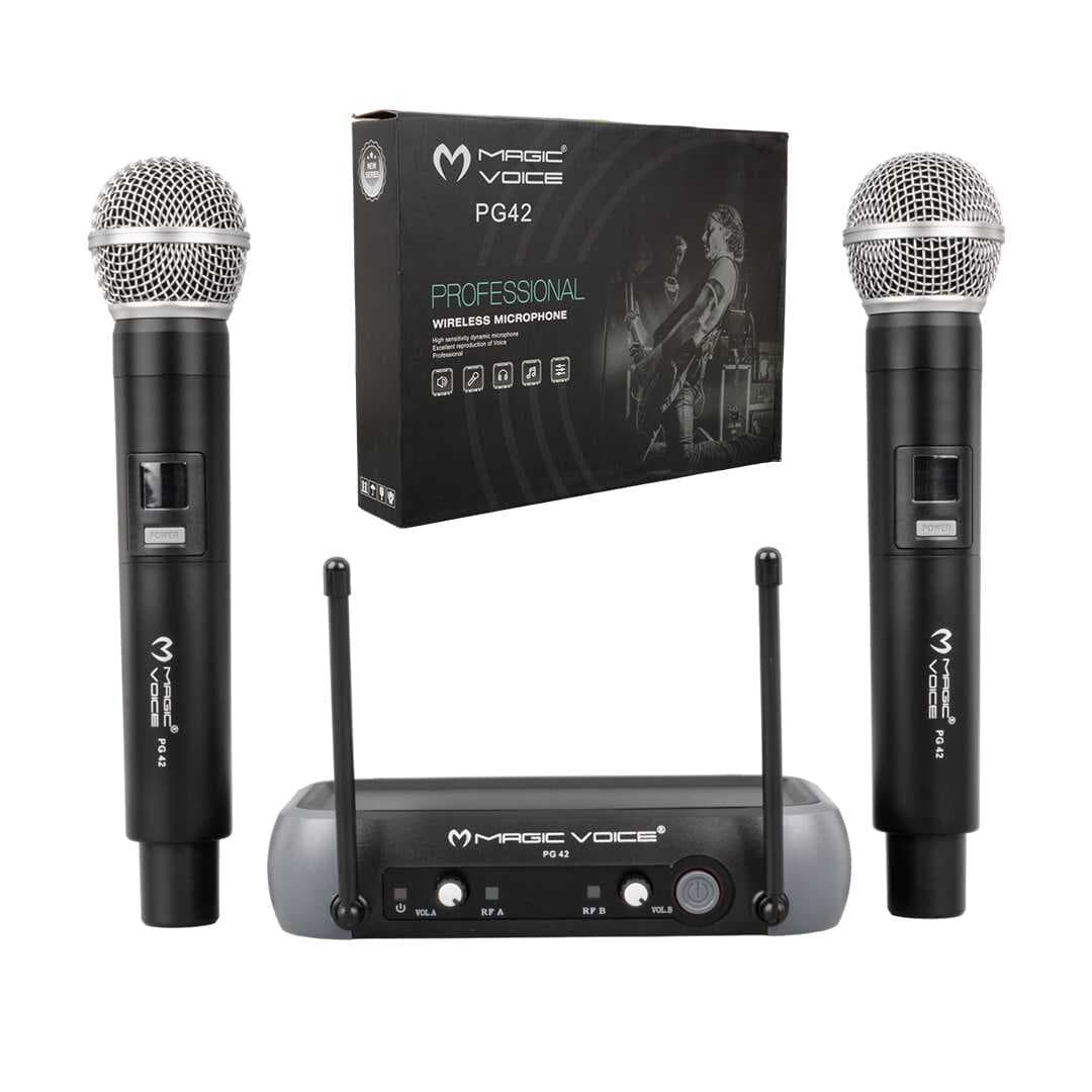 VHF 2 EL KABLOSUZ TELSİZ MİKROFON (VOLUME KONTROLLÜ) (4767)