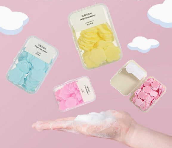 100 Yaprak Eriyen Mini Parfümlü Kağıt Sabun