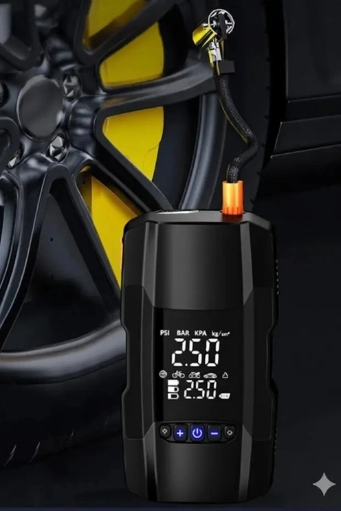 Şarjlı 10.000 Mah Akıllı Dijital Lastik Şişirme Pompası – 150 Psı | 12v Akü Destekli