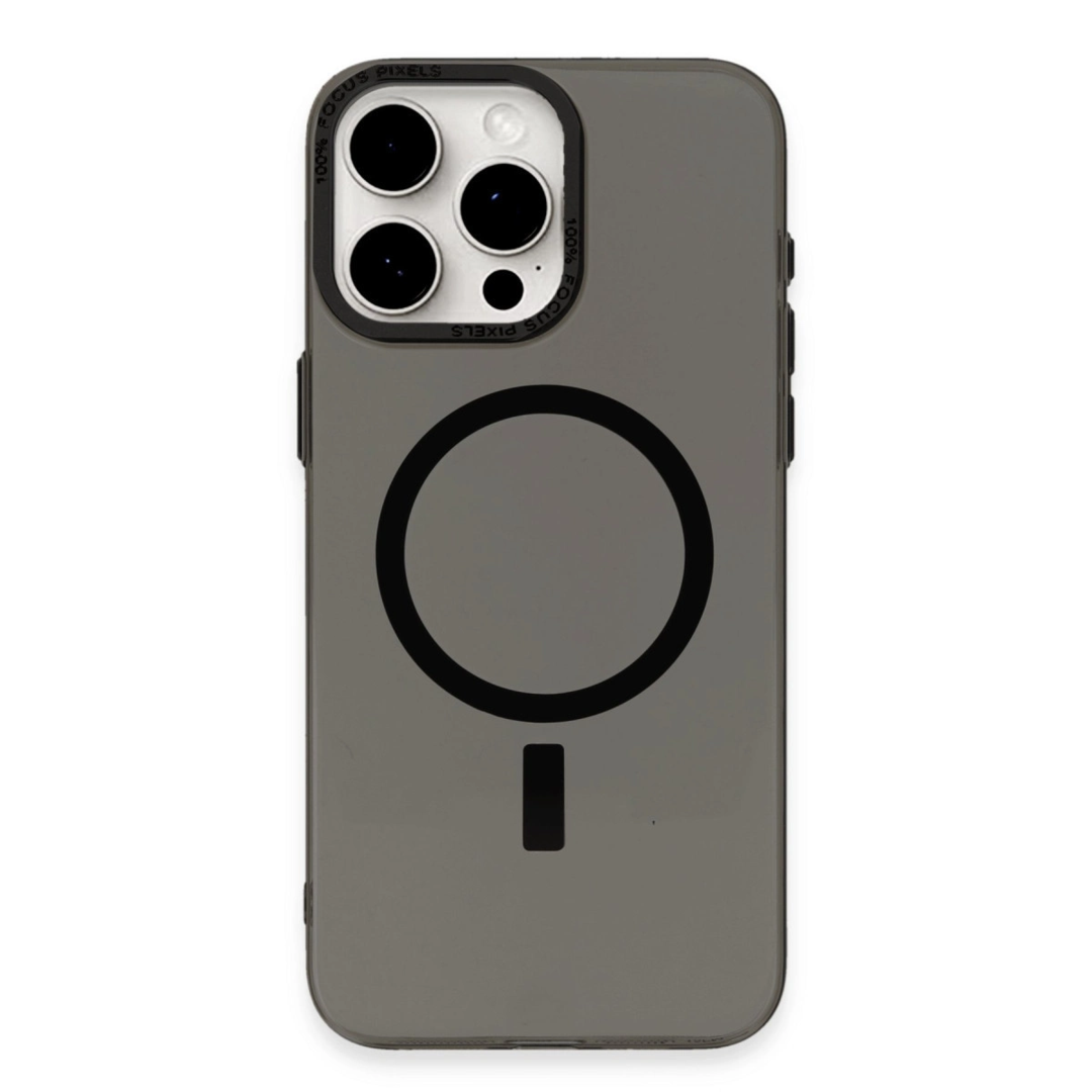 Apple İphone 15 Pro Kılıf Anka Pc Magneticsafe Sert Metal Kapak - Siyah