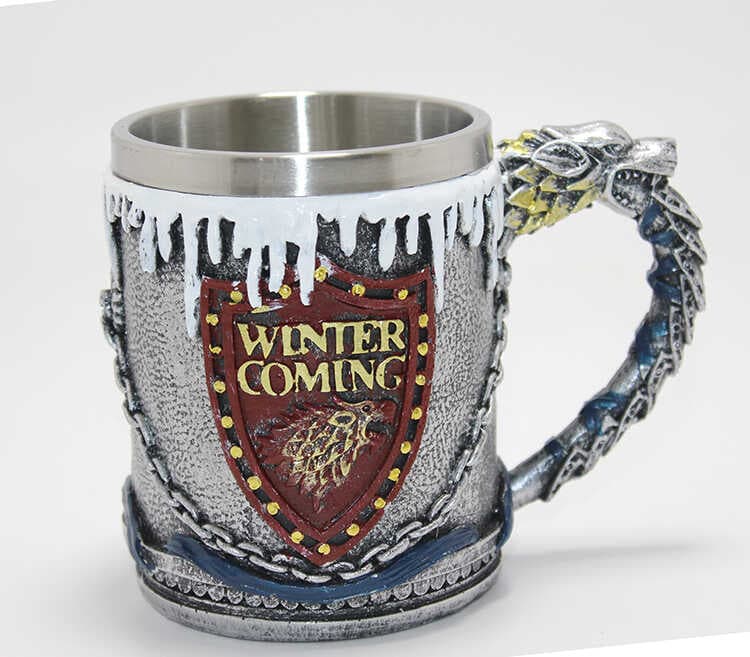 Game Of Thrones Tasarımlı 3D Çelik Kupa Bardak