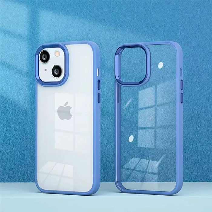 Ally iPhone 13 6.1inç Kılıf Parlak Renkli Çerçeveli Ultra Lüx TPU Silikon Kılıf-(5775)