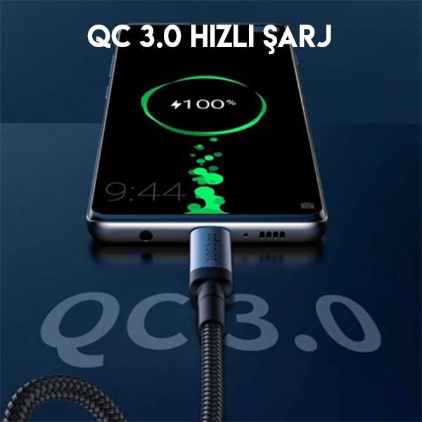 Baseus Cafule series Type-C PD3.1 Gen1 60W(20V/3A) 5Gbps Usb Şarj Kablasu 1metre-(5775)