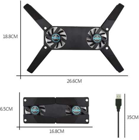 Nessiworld Katlanabilir Laptop Soğutucu 2 fanlı