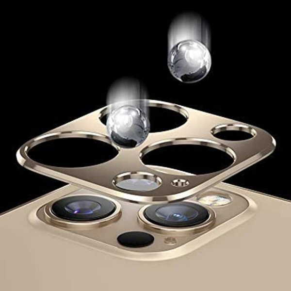 İPhone 12 Pro Max 3D Metal Kamera Koruyucu Metal Lens-(5775)